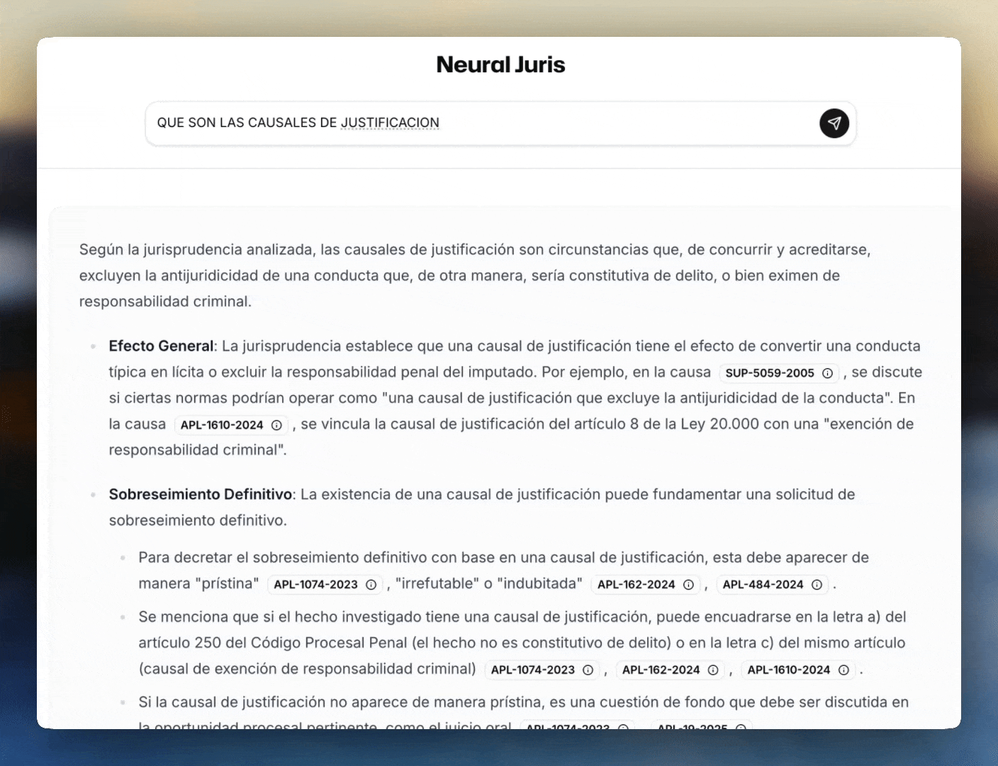 Entiende sentencias judiciales